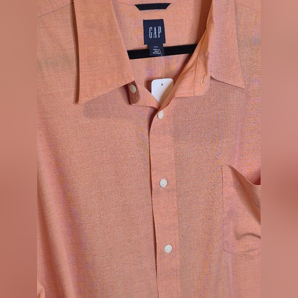 GAP Men's Orange Dress Shirt